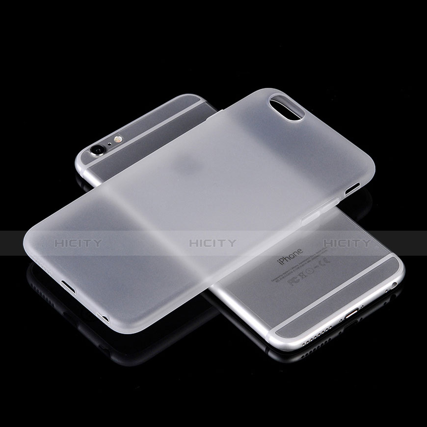 Cover Silicone Ultra Sottile Morbida Opaca per Apple iPhone 6 Bianco