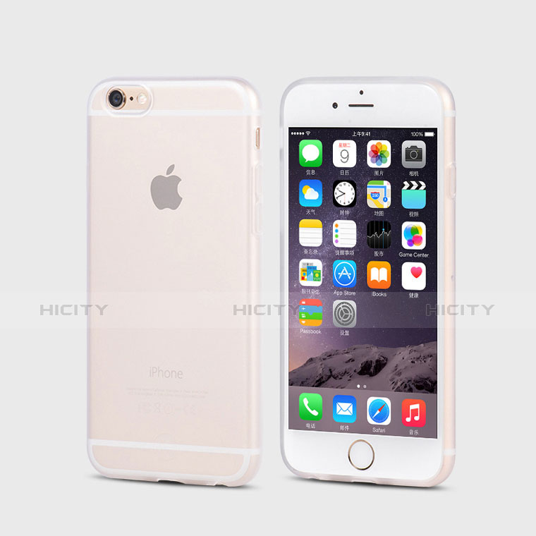 Cover Silicone Ultra Sottile Morbida Opaca per Apple iPhone 6 Bianco