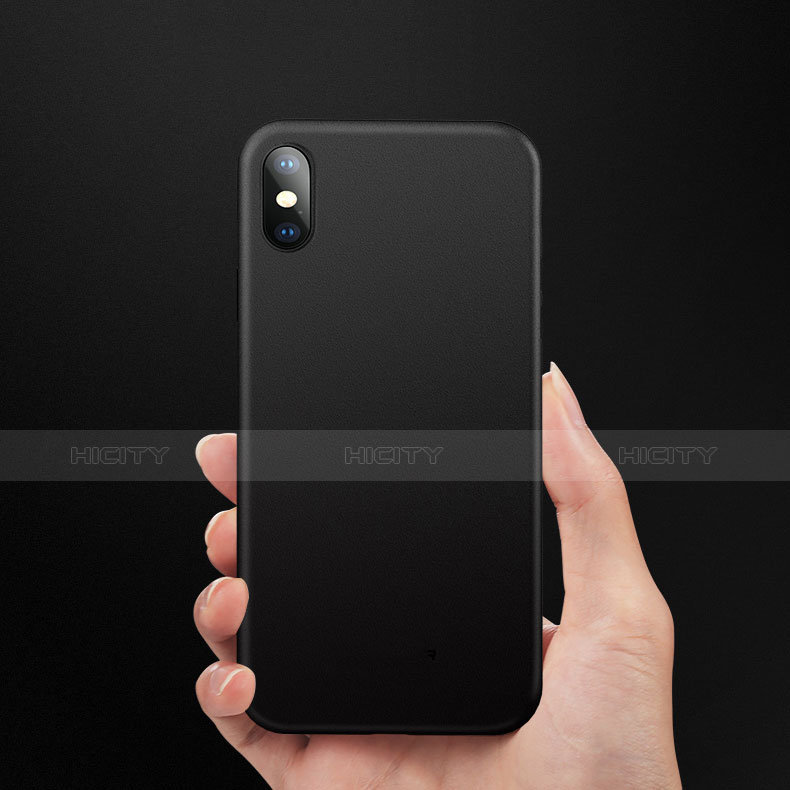 Cover Silicone Ultra Sottile Morbida Opaca per Apple iPhone X Nero