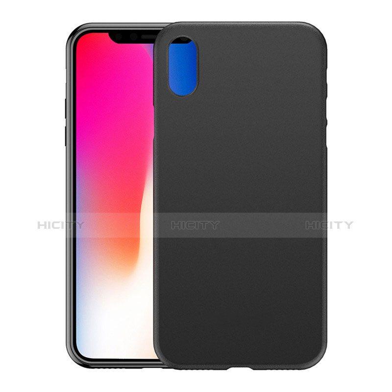 Cover Silicone Ultra Sottile Morbida Opaca per Apple iPhone X Nero