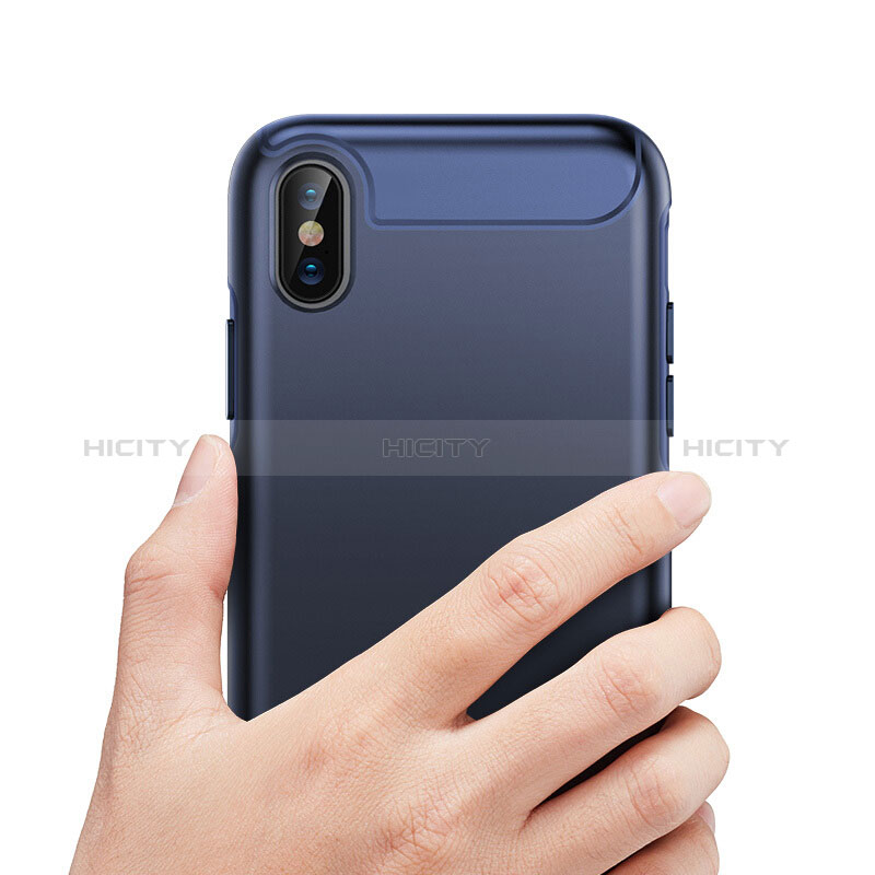 Cover Silicone Ultra Sottile Morbida Opaca per Apple iPhone Xs Max Blu