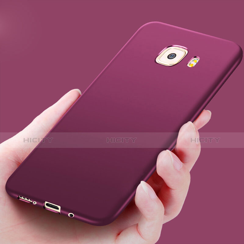 Cover Silicone Ultra Sottile Morbida S03 per Samsung Galaxy C9 Pro C9000 Viola