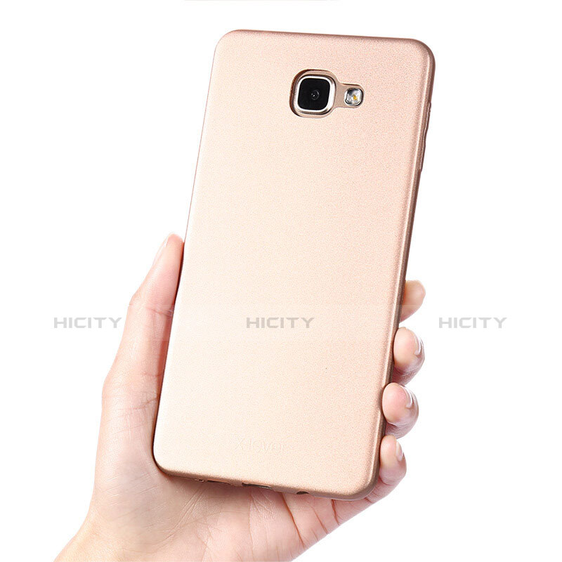 Cover Silicone Ultra Sottile Morbida S04 per Samsung Galaxy A9 (2016) A9000 Oro