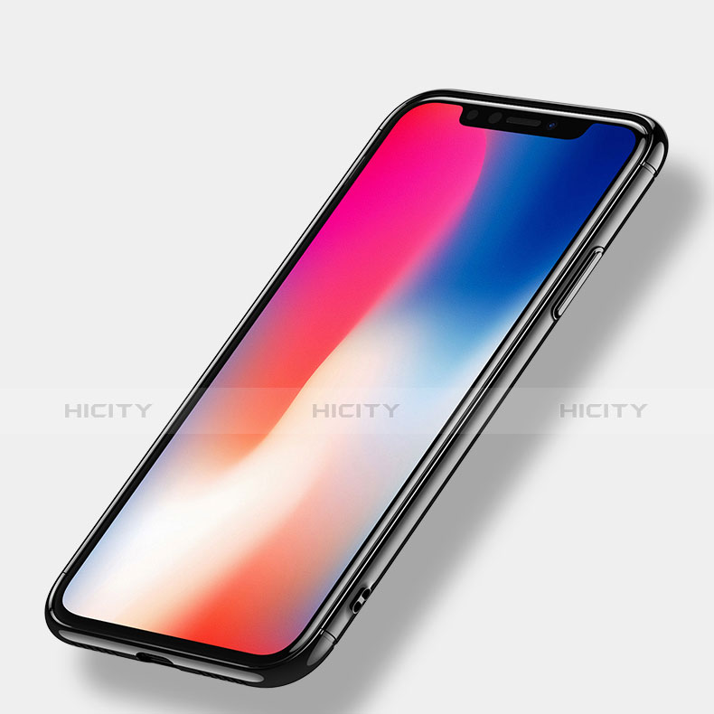 Cover Silicone Ultra Sottile Morbida Specchio J01 per Apple iPhone X Nero