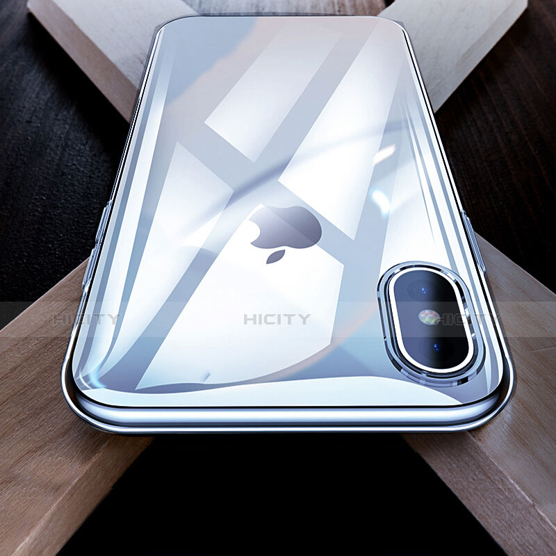 Cover Silicone Ultra Sottile Morbida Specchio per Apple iPhone Xs Chiaro