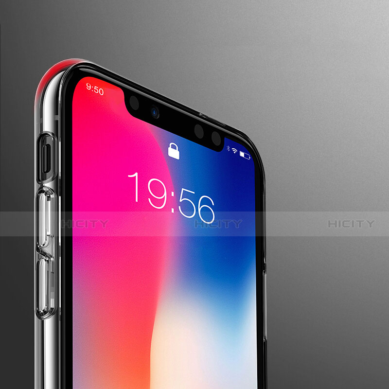 Cover Silicone Ultra Sottile Morbida Specchio per Apple iPhone Xs Chiaro