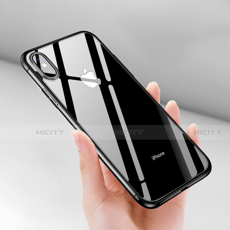 Cover Silicone Ultra Sottile Morbida Specchio per Apple iPhone Xs Chiaro