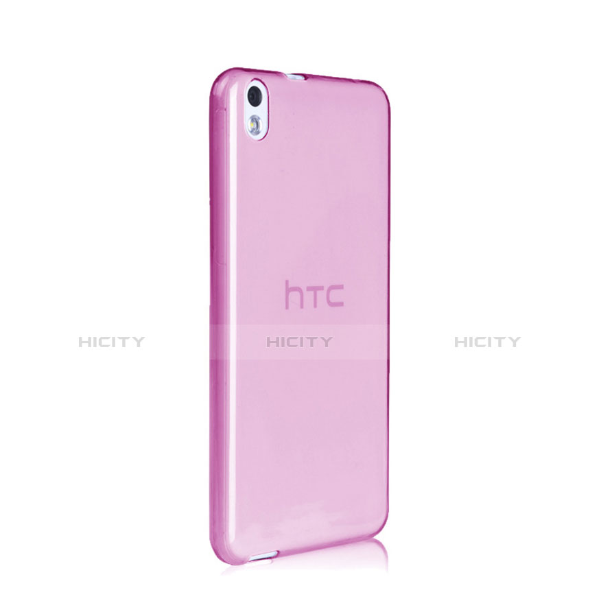 Cover TPU Trasparente Ultra Sottile Morbida per HTC Desire 816 Rosa