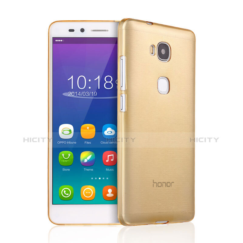 Cover TPU Trasparente Ultra Sottile Morbida per Huawei GR5 Oro