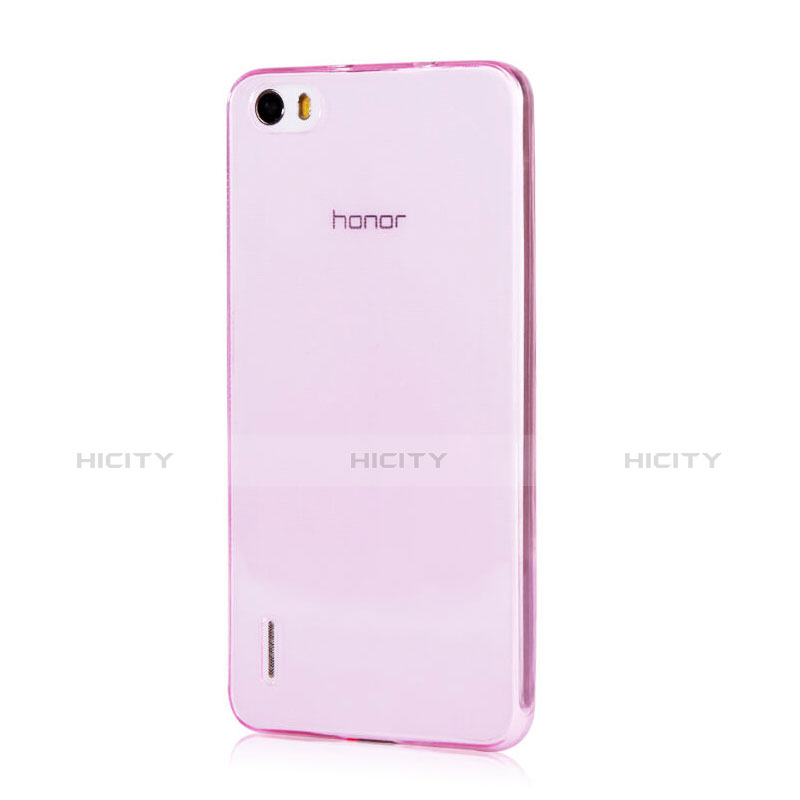 Cover TPU Trasparente Ultra Sottile Morbida per Huawei Honor 6 Rosa