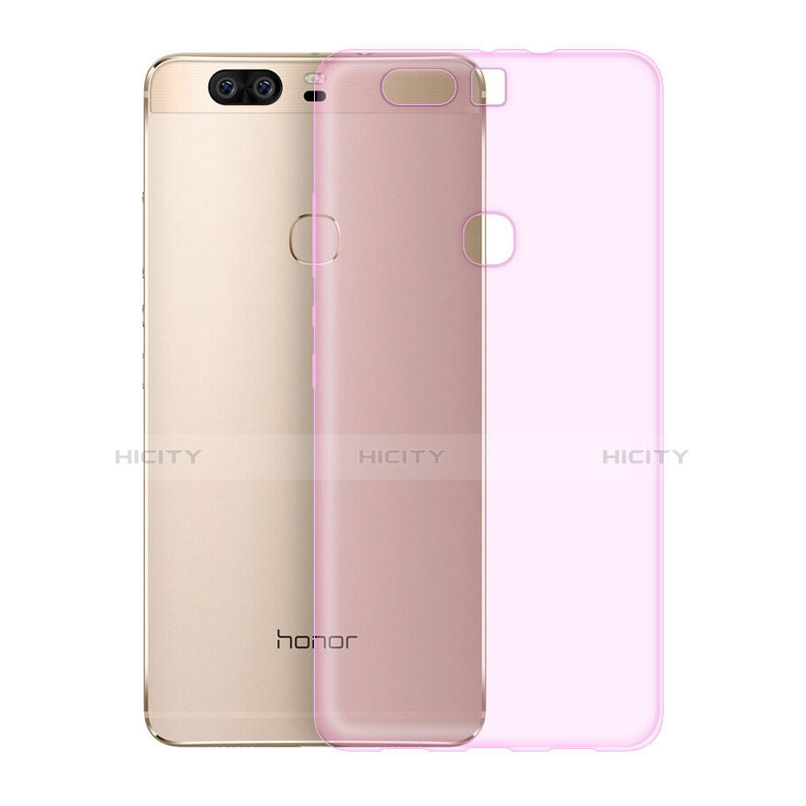 Cover TPU Trasparente Ultra Sottile Morbida per Huawei Honor V8 Rosa