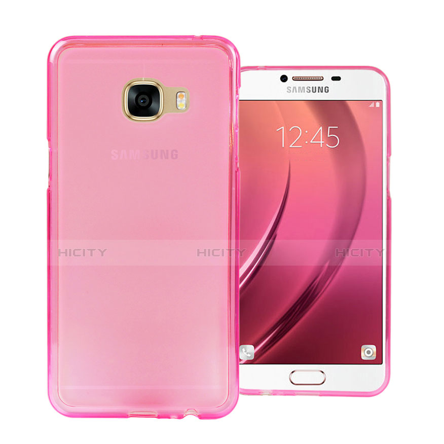 Cover TPU Trasparente Ultra Sottile Morbida per Samsung Galaxy C5 SM-C5000 Rosa