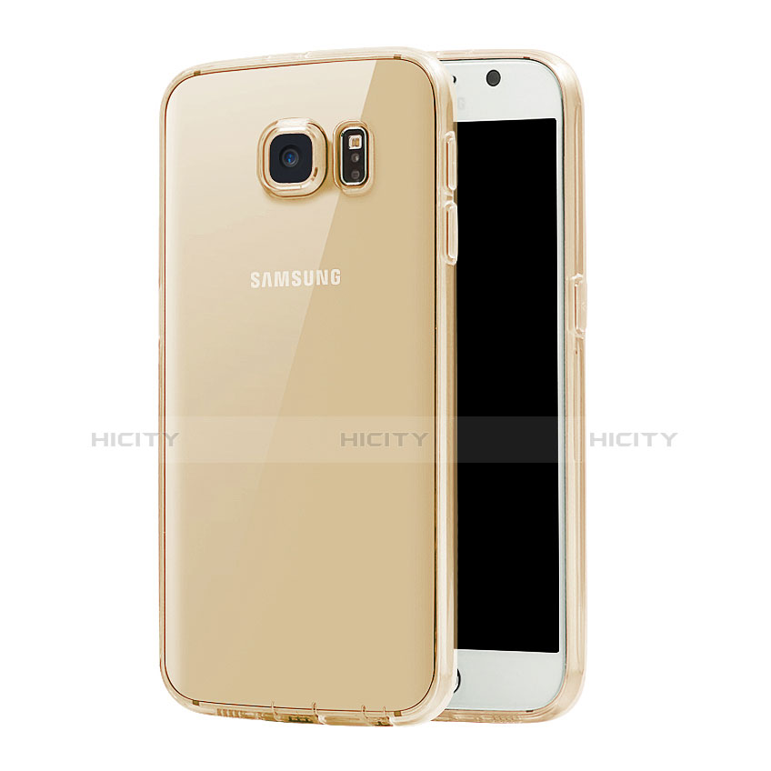 Cover TPU Trasparente Ultra Sottile Morbida per Samsung Galaxy S7 G930F G930FD Oro