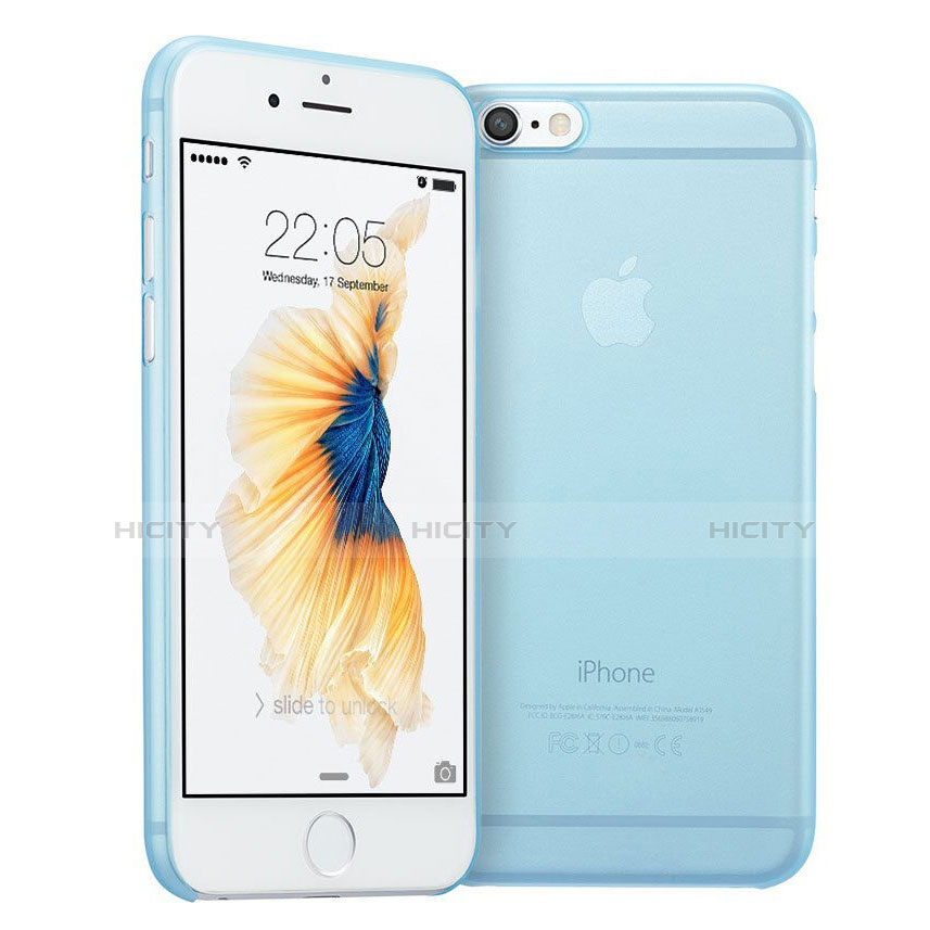 Cover Ultra Slim Trasparente Rigida Opaca per Apple iPhone 6 Plus Cielo Blu