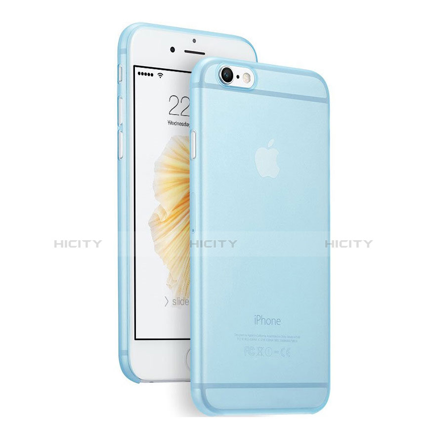 Cover Ultra Slim Trasparente Rigida Opaca per Apple iPhone 6 Plus Cielo Blu