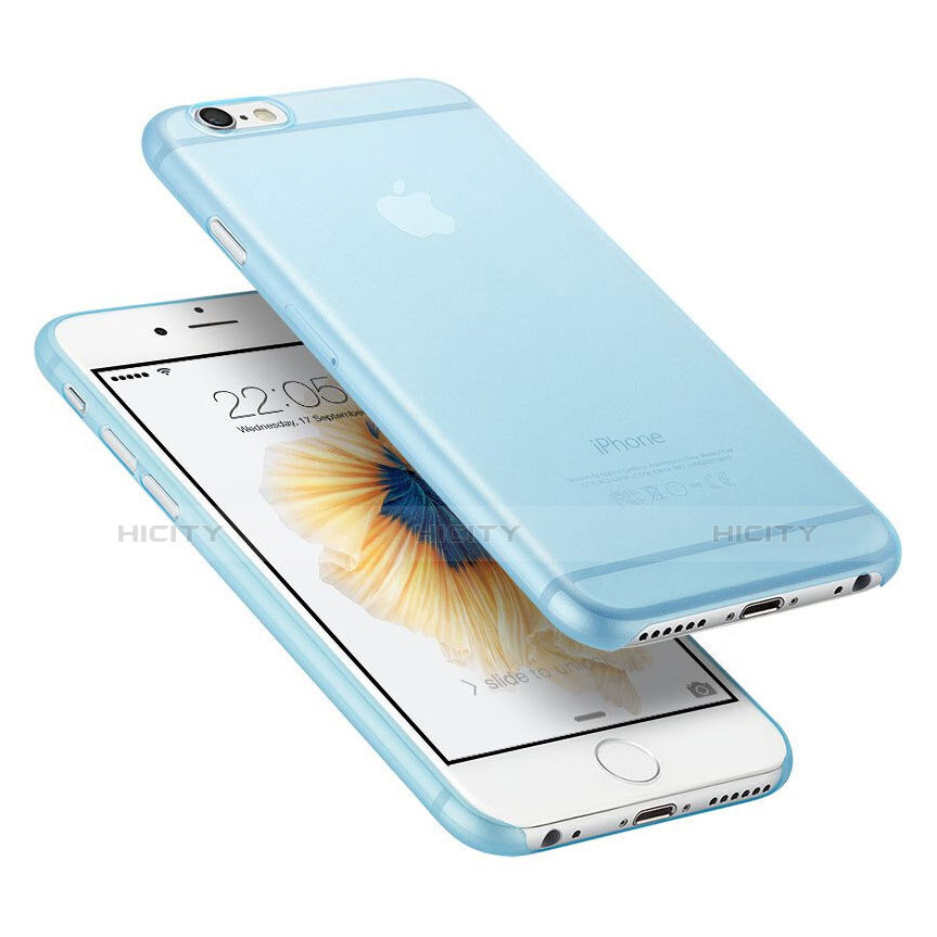 Cover Ultra Slim Trasparente Rigida Opaca per Apple iPhone 6 Plus Cielo Blu