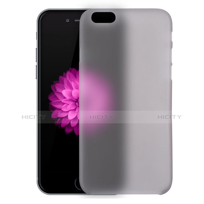 Cover Ultra Slim Trasparente Rigida Opaca per Apple iPhone 6 Plus Grigio