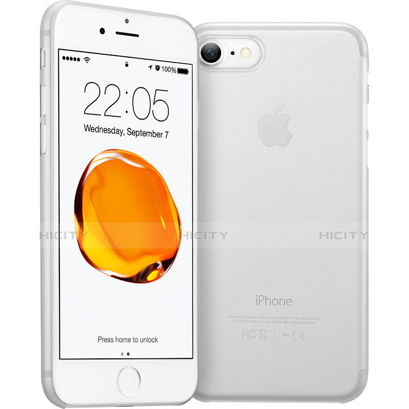 Cover Ultra Slim Trasparente Rigida Opaca per Apple iPhone 7 Bianco