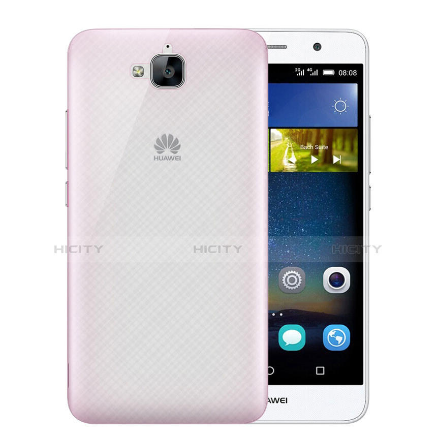 Cover Ultra Slim Trasparente Rigida Opaca per Huawei Y6 Pro Rosa