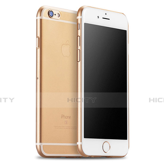 Cover Ultra Slim Trasparente Silicone Opaca per Apple iPhone 6S Oro