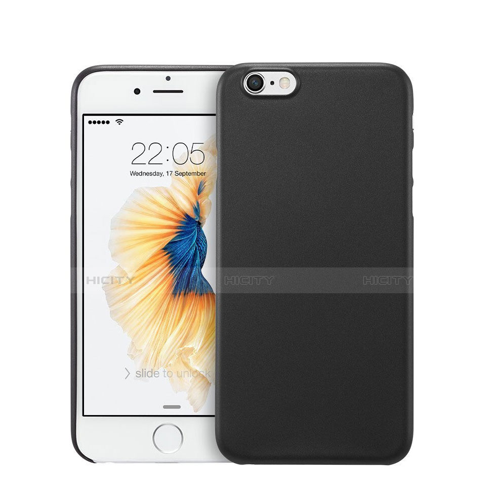 Cover Ultra Sottile Plastica Rigida Opaca G02 per Apple iPhone 6 Nero