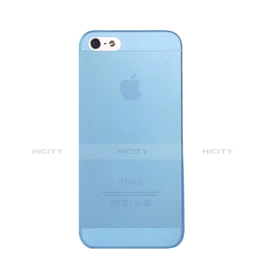 Cover Ultra Sottile Trasparente Morbida Opaca per Apple iPhone 5S Blu