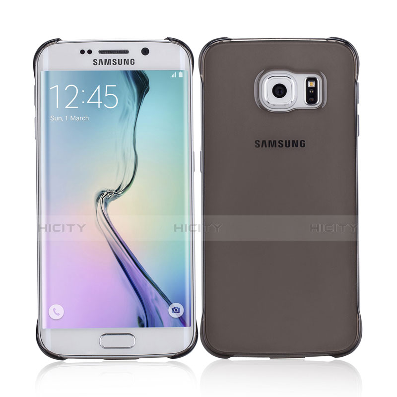 Cover Ultra Sottile Trasparente Rigida Opaca per Samsung Galaxy S6 Edge SM-G925 Grigio