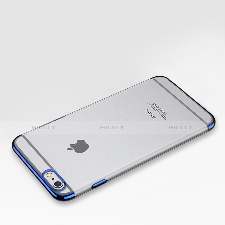 Cover Ultra Sottile Trasparente Rigida T01 per Apple iPhone 6 Blu