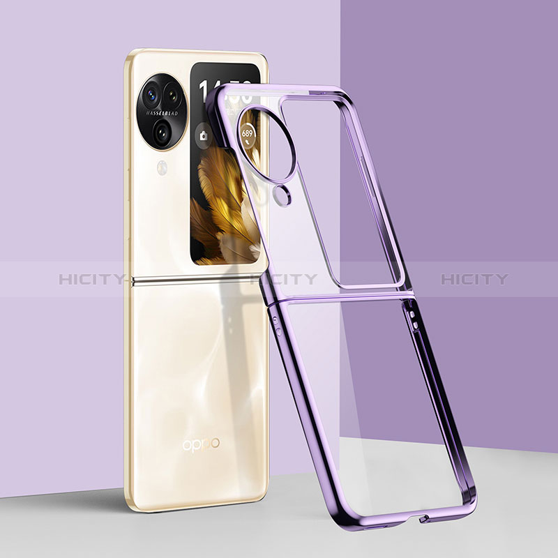 Custodia Crystal Trasparente Rigida Cover QH1 per Oppo Find N3 Flip 5G