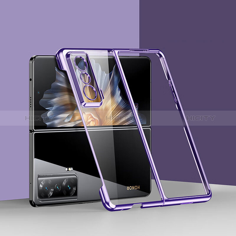 Custodia Crystal Trasparente Rigida Cover ZL1 per Huawei Honor Magic Vs 5G Viola