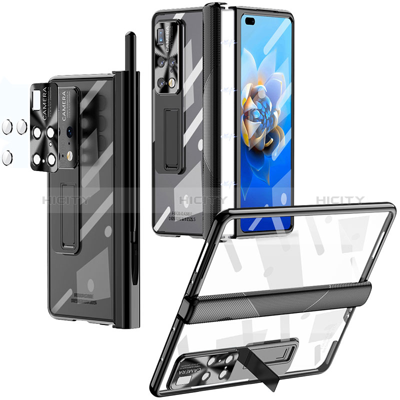 Custodia Crystal Trasparente Rigida Cover ZL1 per Huawei Mate X2 Nero