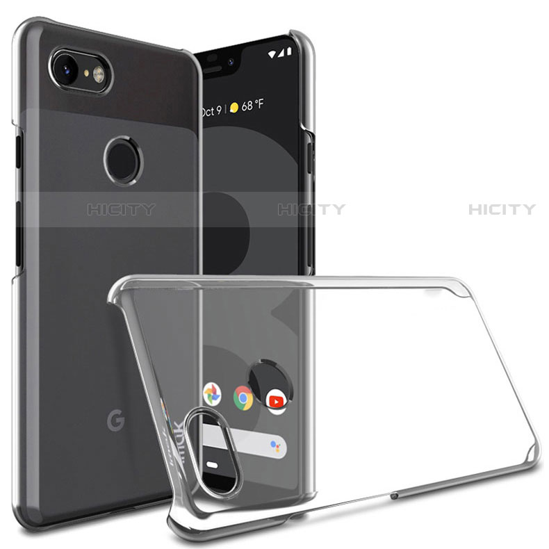 Custodia Crystal Trasparente Rigida per Google Pixel 3 Nero