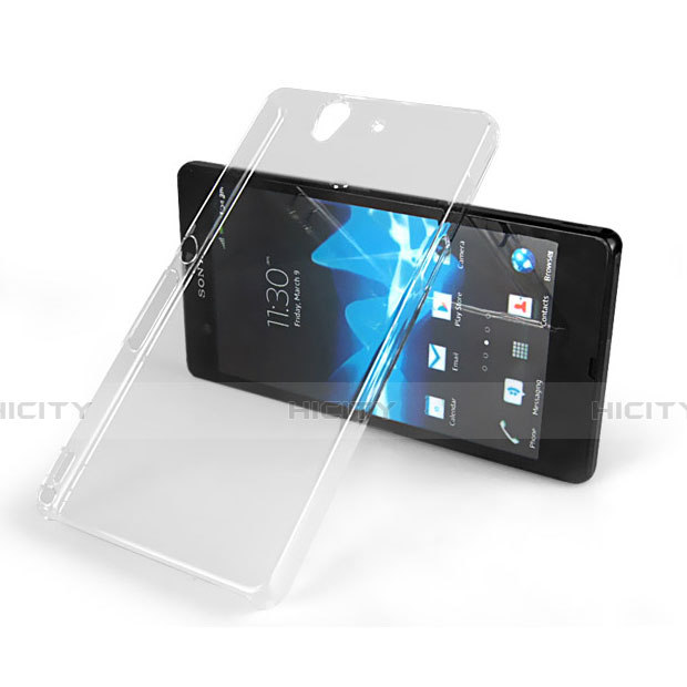 Custodia Crystal Trasparente Rigida per Sony Xperia Z L36h Chiaro