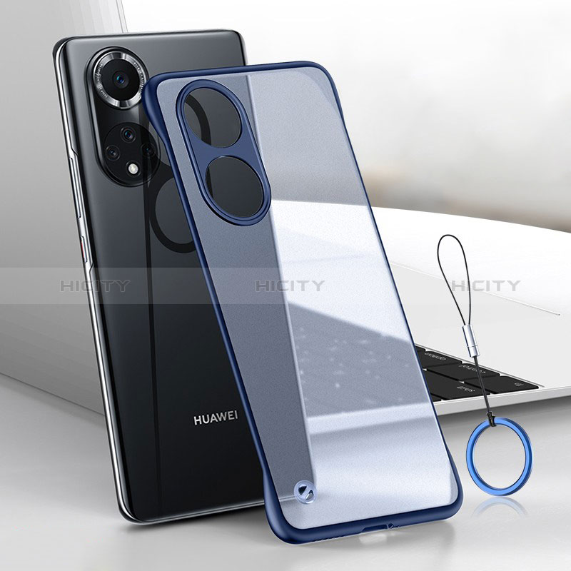 Custodia Crystal Trasparente Rigida Senza Cornice Cover H02 per Huawei Nova 9 Pro Blu