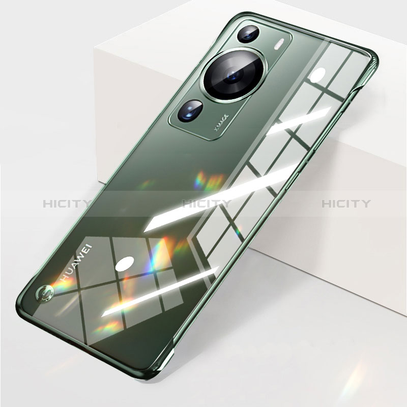 Custodia Crystal Trasparente Rigida Senza Cornice Cover H03 per Huawei P60 Pro Verde