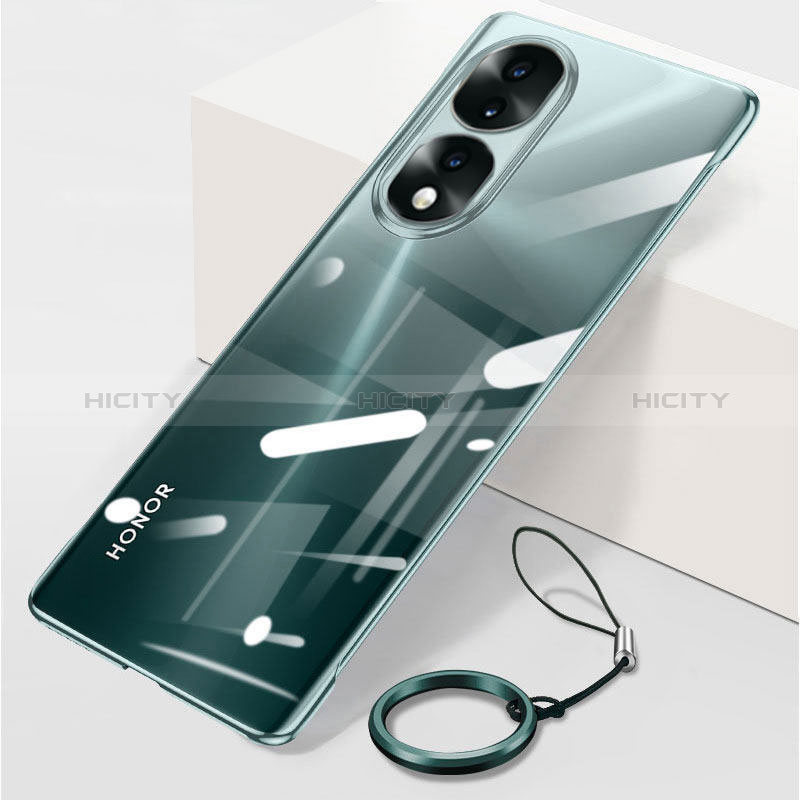 Custodia Crystal Trasparente Rigida Senza Cornice Cover H04 per Huawei Honor 70 Pro 5G Verde