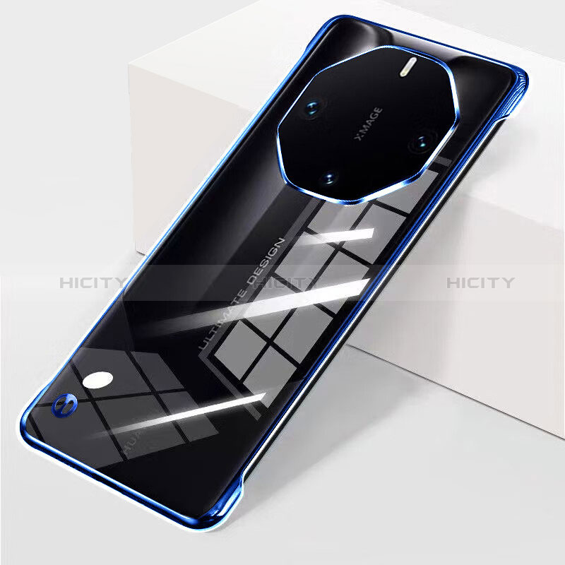 Custodia Crystal Trasparente Rigida Senza Cornice Cover per Huawei Mate 60 RS Ultimate Blu