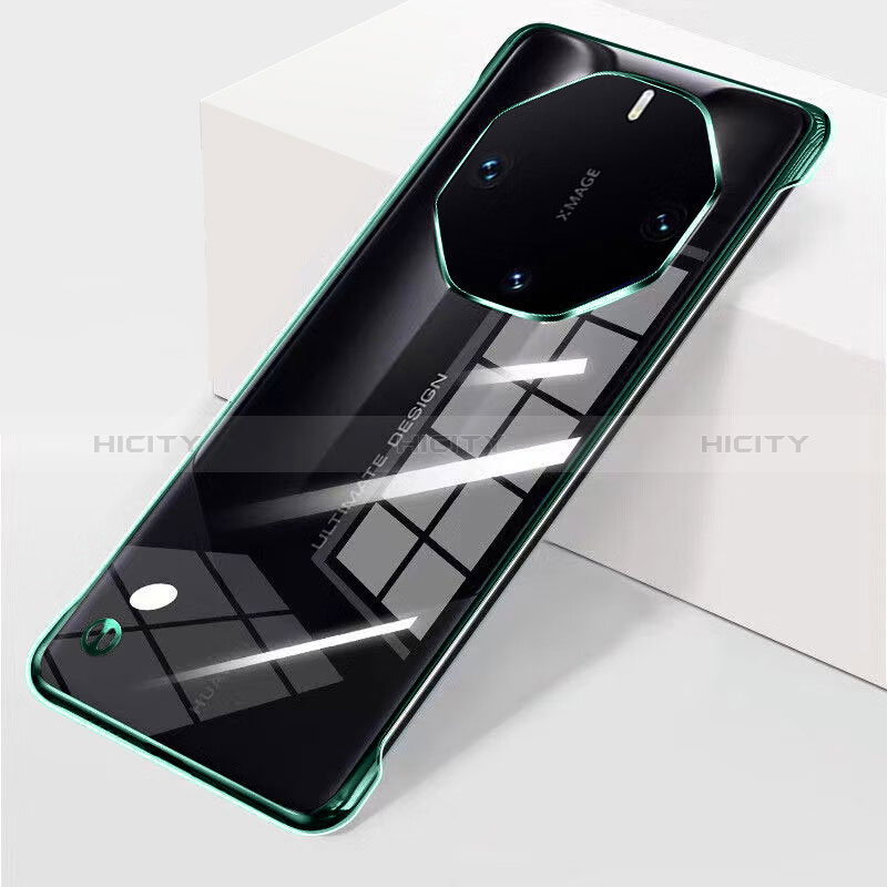 Custodia Crystal Trasparente Rigida Senza Cornice Cover per Huawei Mate 60 RS Ultimate Verde