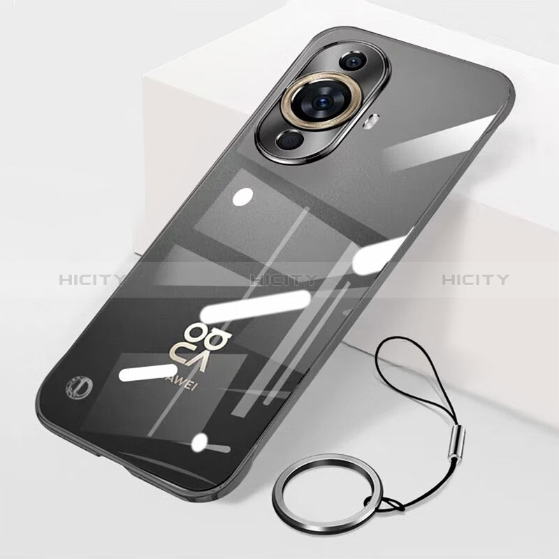 Custodia Crystal Trasparente Rigida Senza Cornice Cover per Huawei Nova 11 Nero