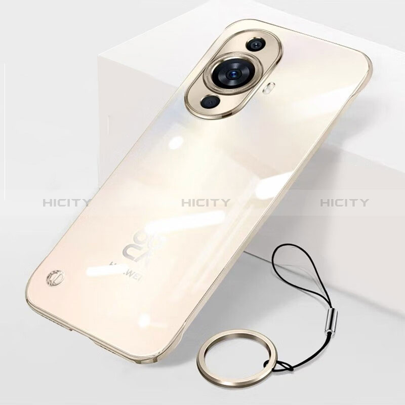 Custodia Crystal Trasparente Rigida Senza Cornice Cover per Huawei Nova 11 Oro