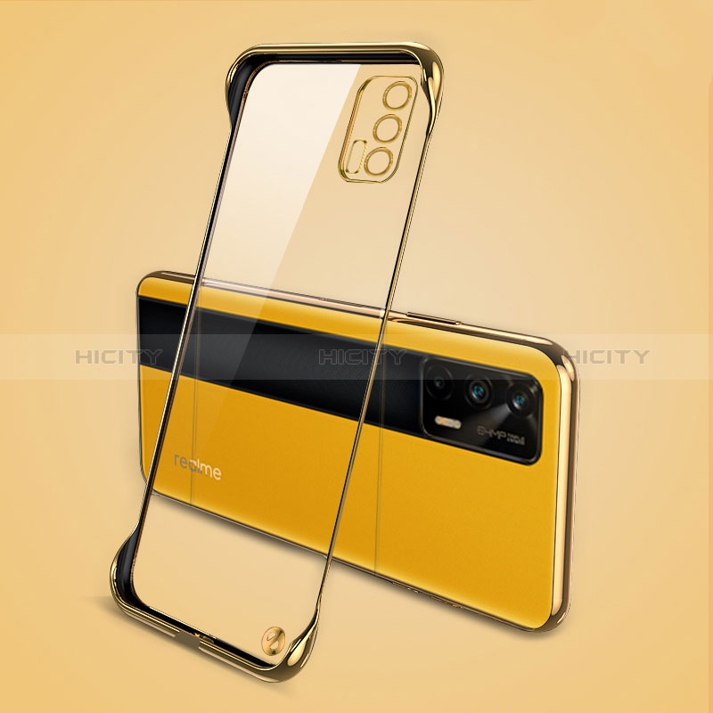 Custodia Crystal Trasparente Rigida Senza Cornice Cover per Realme GT 5G Oro