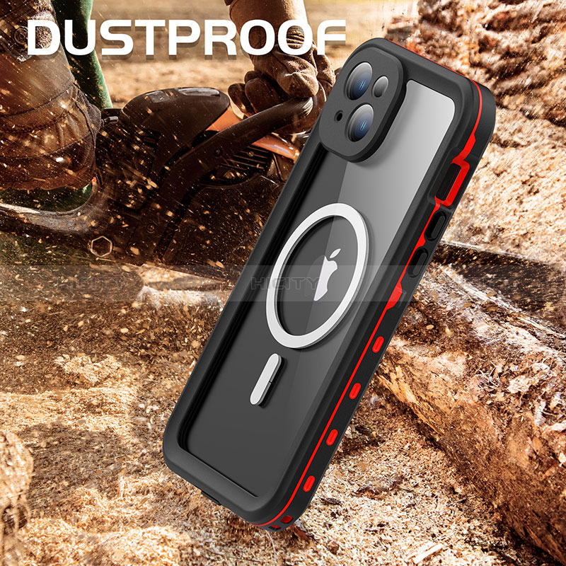 Custodia Impermeabile Silicone e Plastica Opaca Waterproof Cover 360 Gradi con Mag-Safe Magnetic HJ1 per Apple iPhone 13