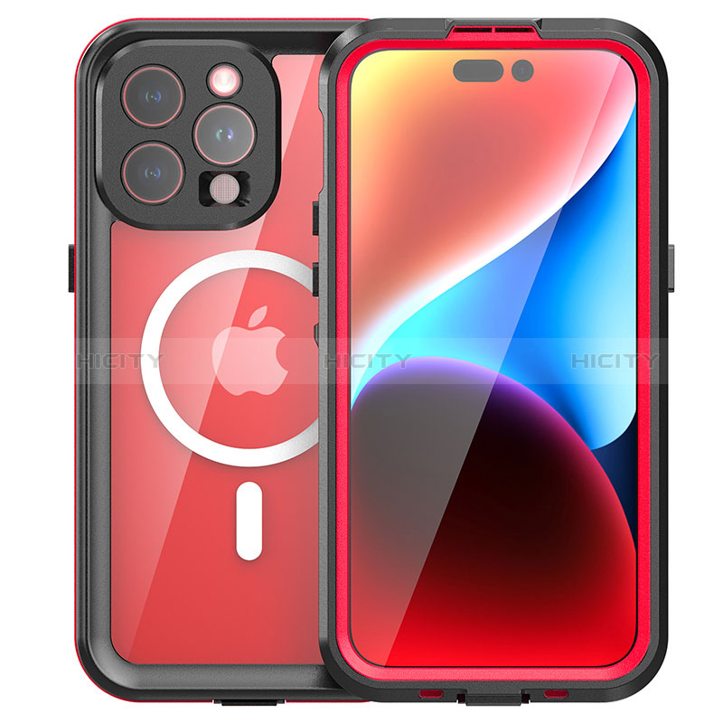 Custodia Impermeabile Silicone e Plastica Opaca Waterproof Cover 360 Gradi con Mag-Safe Magnetic HJ1 per Apple iPhone 16 Pro