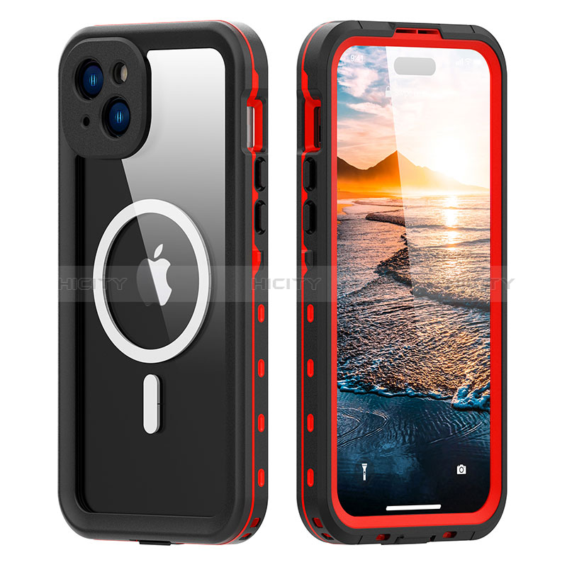 Custodia Impermeabile Silicone e Plastica Opaca Waterproof Cover 360 Gradi con Mag-Safe Magnetic per Apple iPhone 13