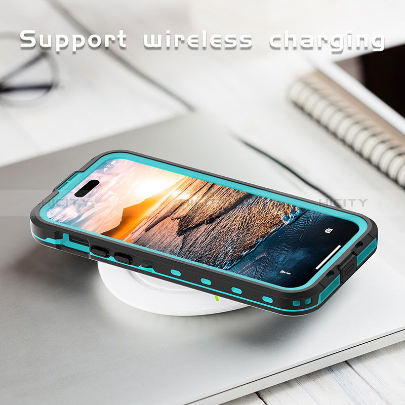 Custodia Impermeabile Silicone e Plastica Opaca Waterproof Cover 360 Gradi con Mag-Safe Magnetic per Apple iPhone 14