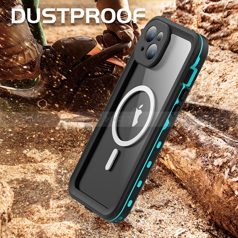 Custodia Impermeabile Silicone e Plastica Opaca Waterproof Cover 360 Gradi con Mag-Safe Magnetic per Apple iPhone 14