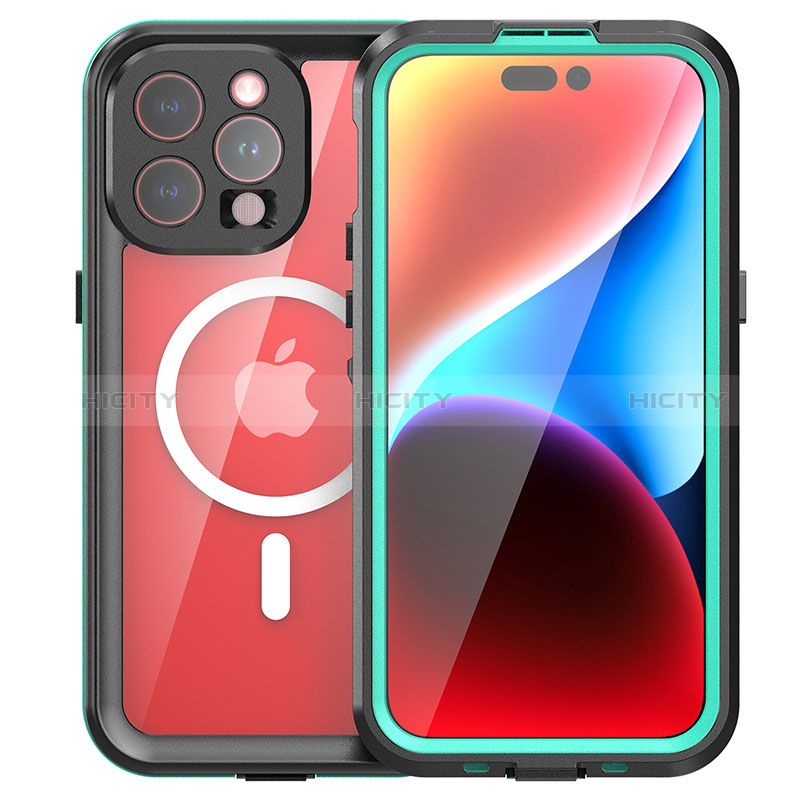 Custodia Impermeabile Silicone e Plastica Opaca Waterproof Cover 360 Gradi con Mag-Safe Magnetic per Apple iPhone 15 Pro Max