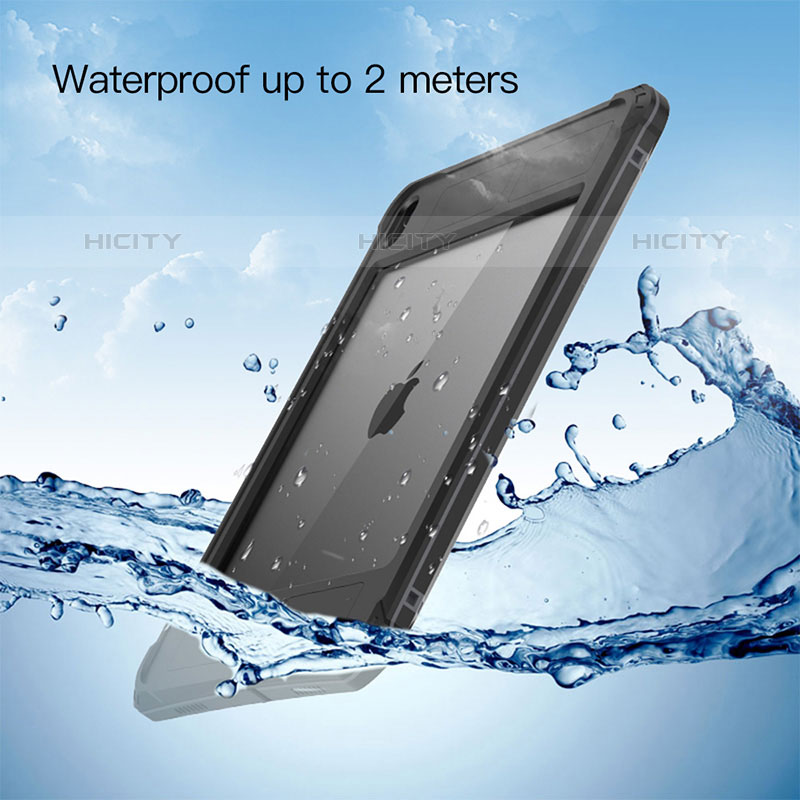 Custodia Impermeabile Silicone e Plastica Opaca Waterproof Cover 360 Gradi per Apple iPad Air 4 10.9 (2020) Nero