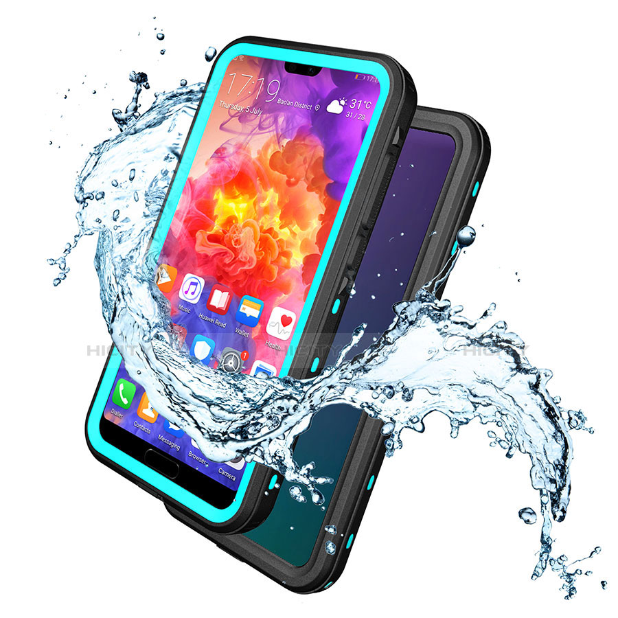 Custodia Impermeabile Silicone e Plastica Opaca Waterproof Cover 360 Gradi per Huawei P20 Pro