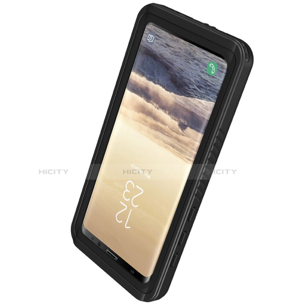 Custodia Impermeabile Silicone e Plastica Opaca Waterproof Cover 360 Gradi per Samsung Galaxy S9 Plus Nero